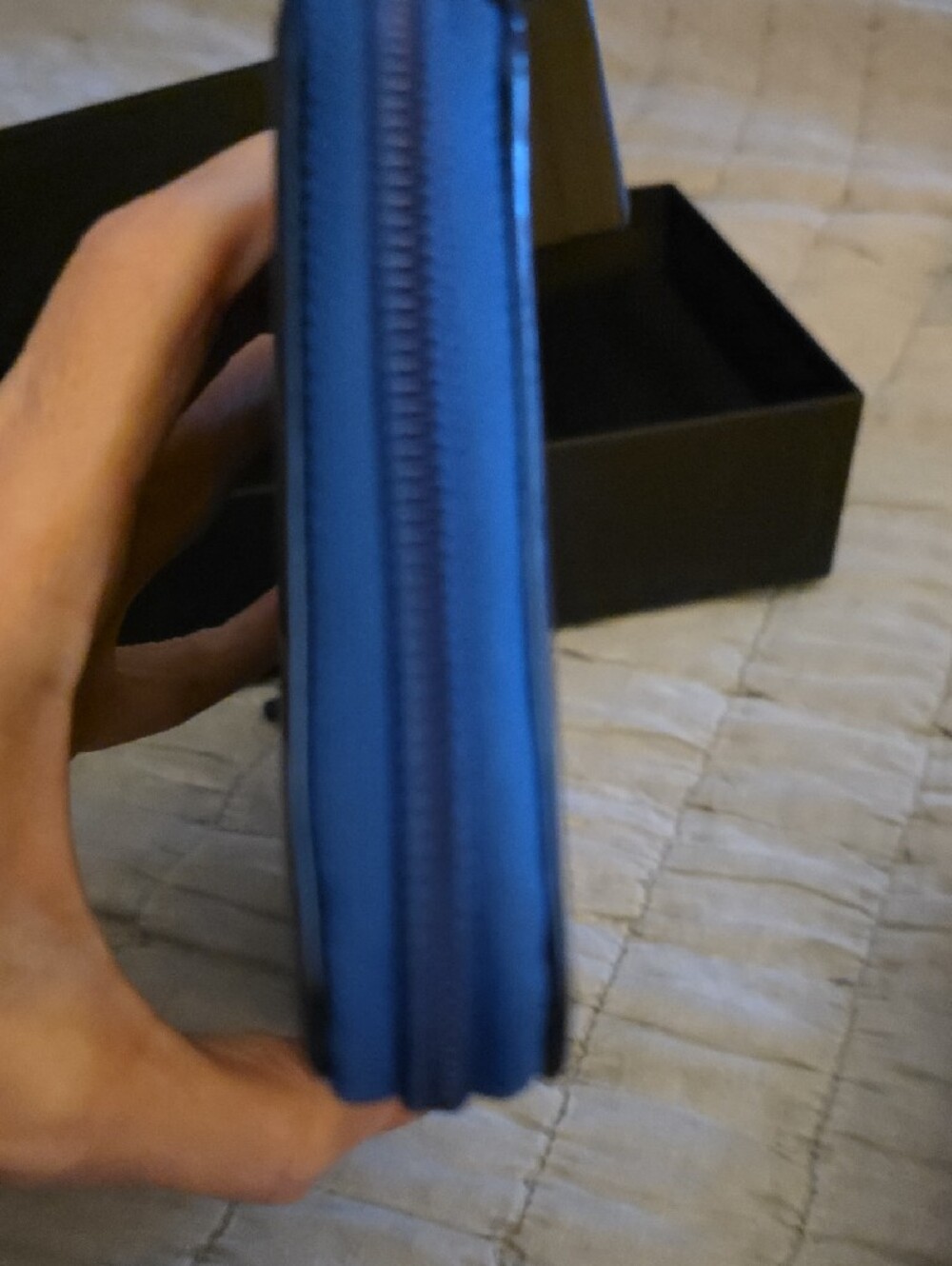 Chanel Boy Wallet/ In Cobalt Blue/ 100% Authentic - Picture 5 of 15